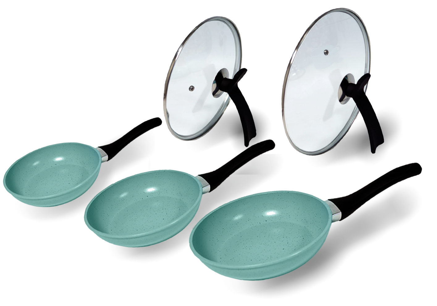 Starlyf Jade Pan | Il set di padelle antiaderenti in alluminio rivestite in ceramica e polvere di giada